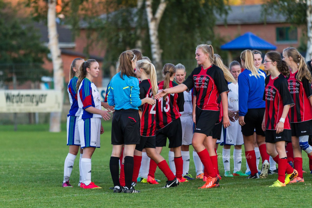 Bild 342 - B-Juniorinnen SG Wilstermarsch - SV Henstedt Ulzburg : Ergebnis: 5:1